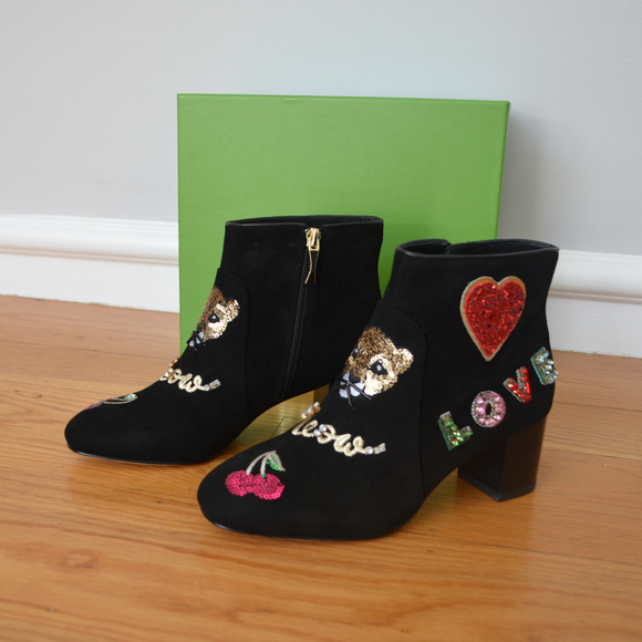 KATE SPADE Embroidered Suede Boots - Picture 4 of 8